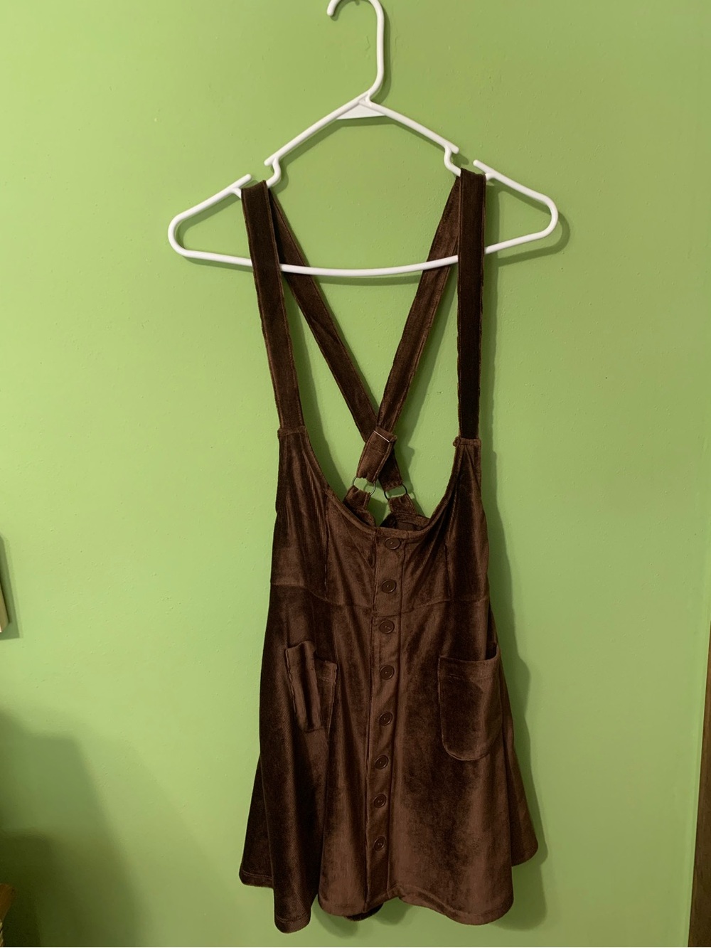 Thorn & Fable Brown Suspender Skirt